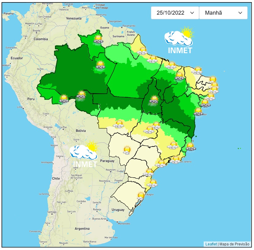 Previsão do tempo para Viçosa e região nesta terça-feira (25/10)
