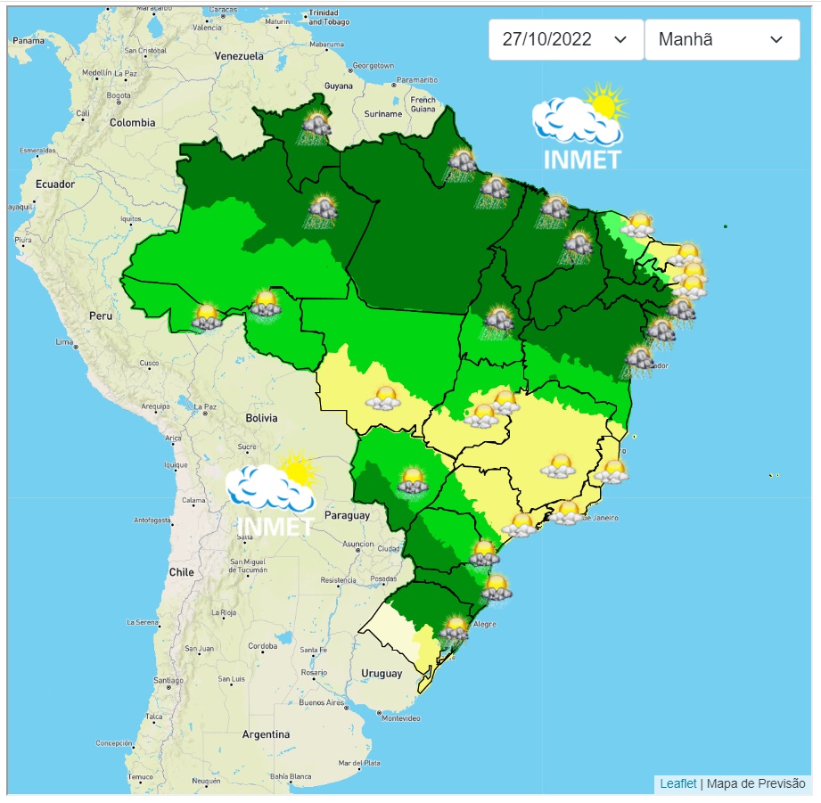 Previsão do tempo para Viçosa e região nesta quinta-feira (27/10)