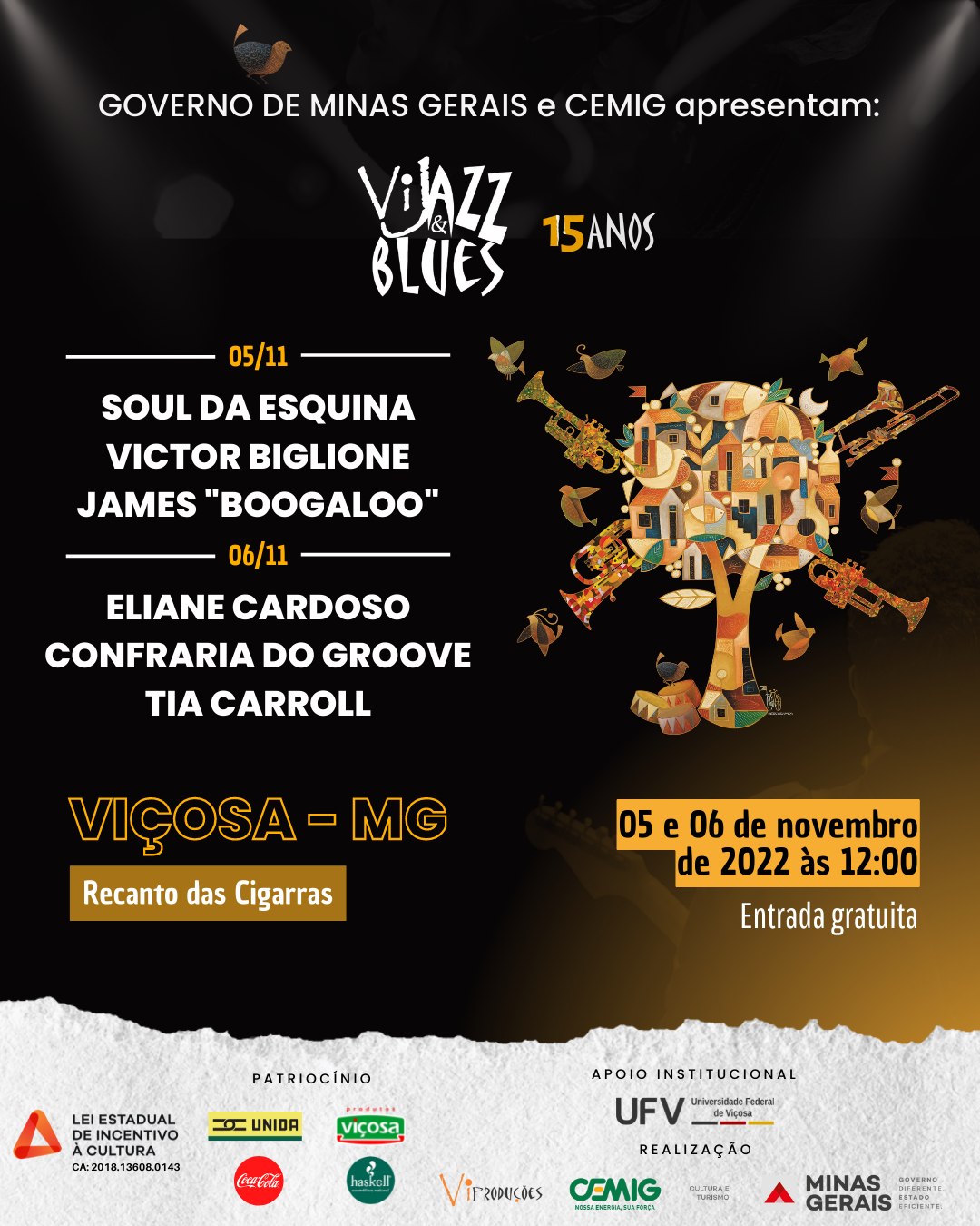15ª edição do ViJazz & Blues Festival acontece neste fim de semana em Viçosa