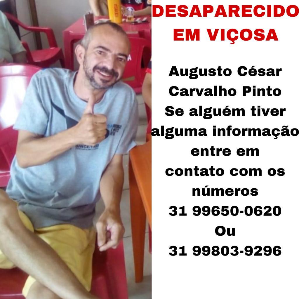 Viçosense está desaparecido; família pede ajuda para encontrá-lo