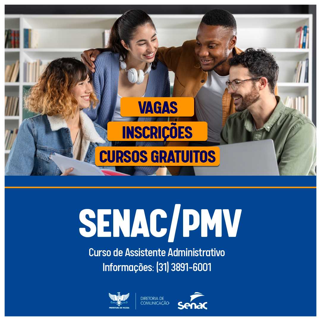 Prefeitura de Viçosa e Senac oferecem curso gratuito