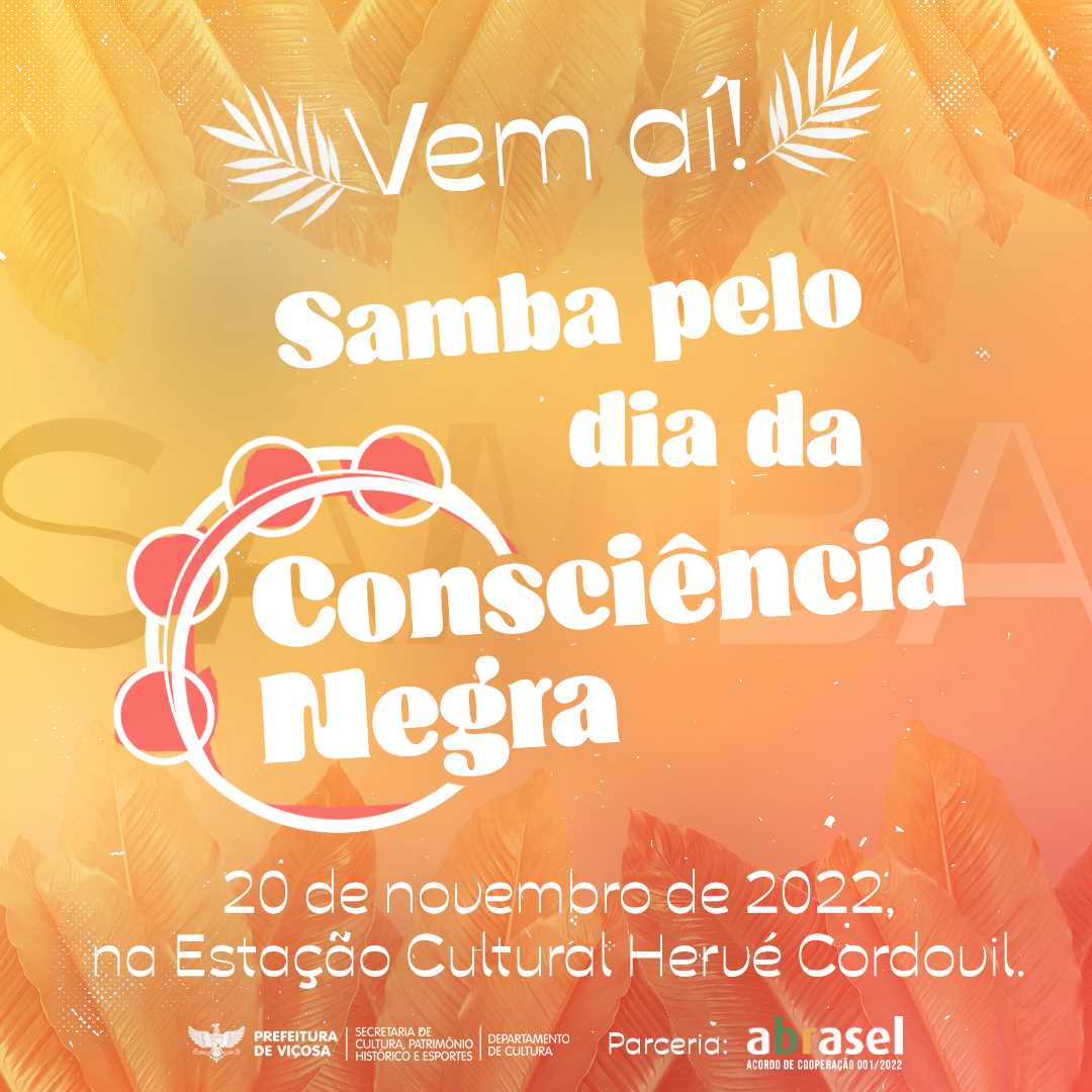 Viçosa: PMV promove evento de samba no Dia da Consciência Negra