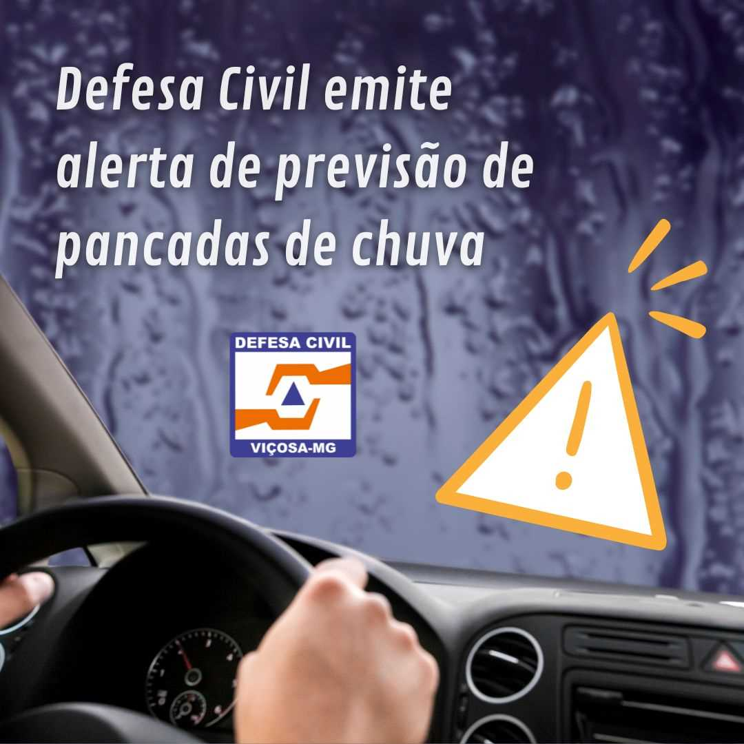 Defesa Civil alerta para risco de chuvas fortes entre hoje e amanhã (23 e 24)