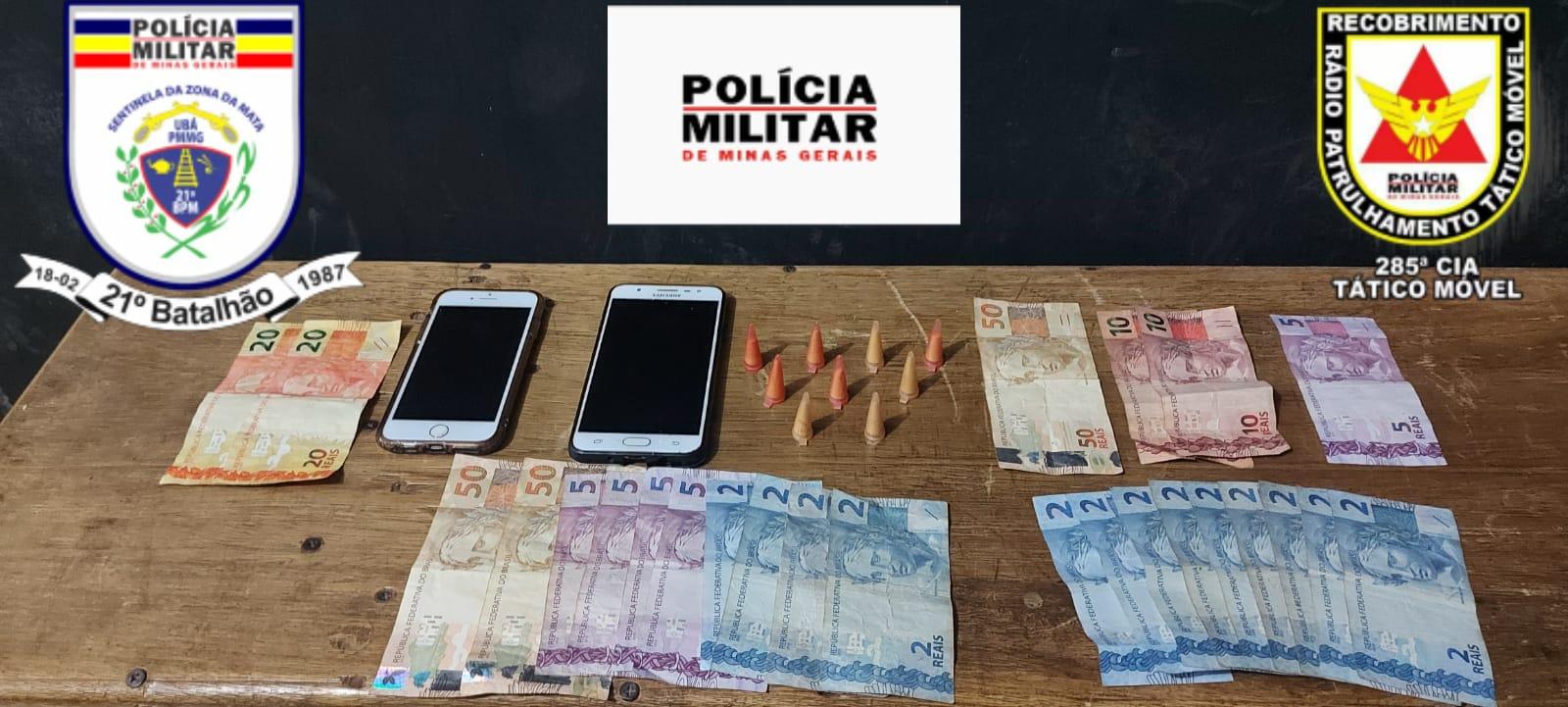 PM de Ubá apreende três menores de idade por tráfico de drogas