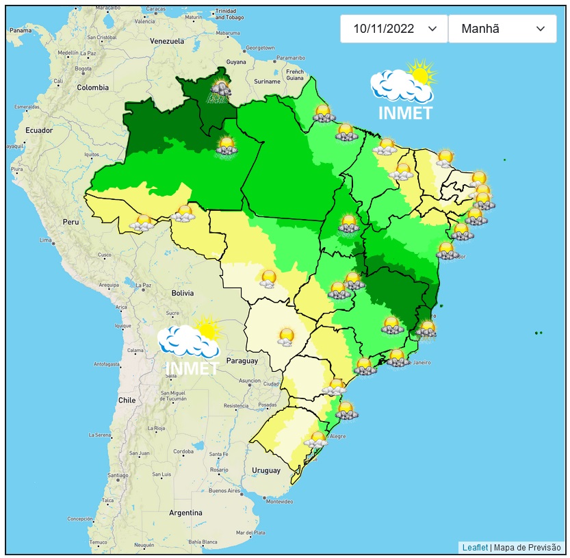 Previsão do tempo para Viçosa e região nesta quinta-feira, (10/11)