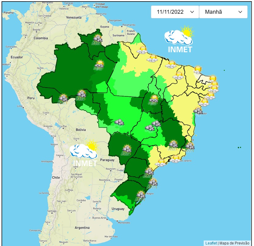 Previsão do tempo para Viçosa e região nesta sexta-feira (11/11)