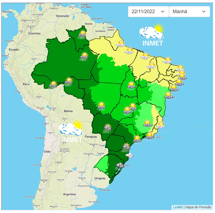 Previsão do tempo para Viçosa e região nesta terça-feira (22/11)