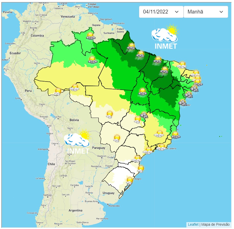 Previsão do tempo para Viçosa e região nesta sexta-feira (04/11)