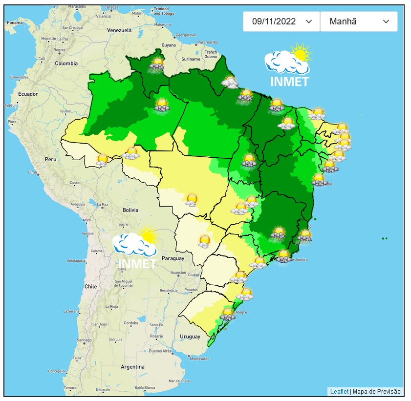 Previsão do tempo para Viçosa e região nesta quarta-feira (9/11)