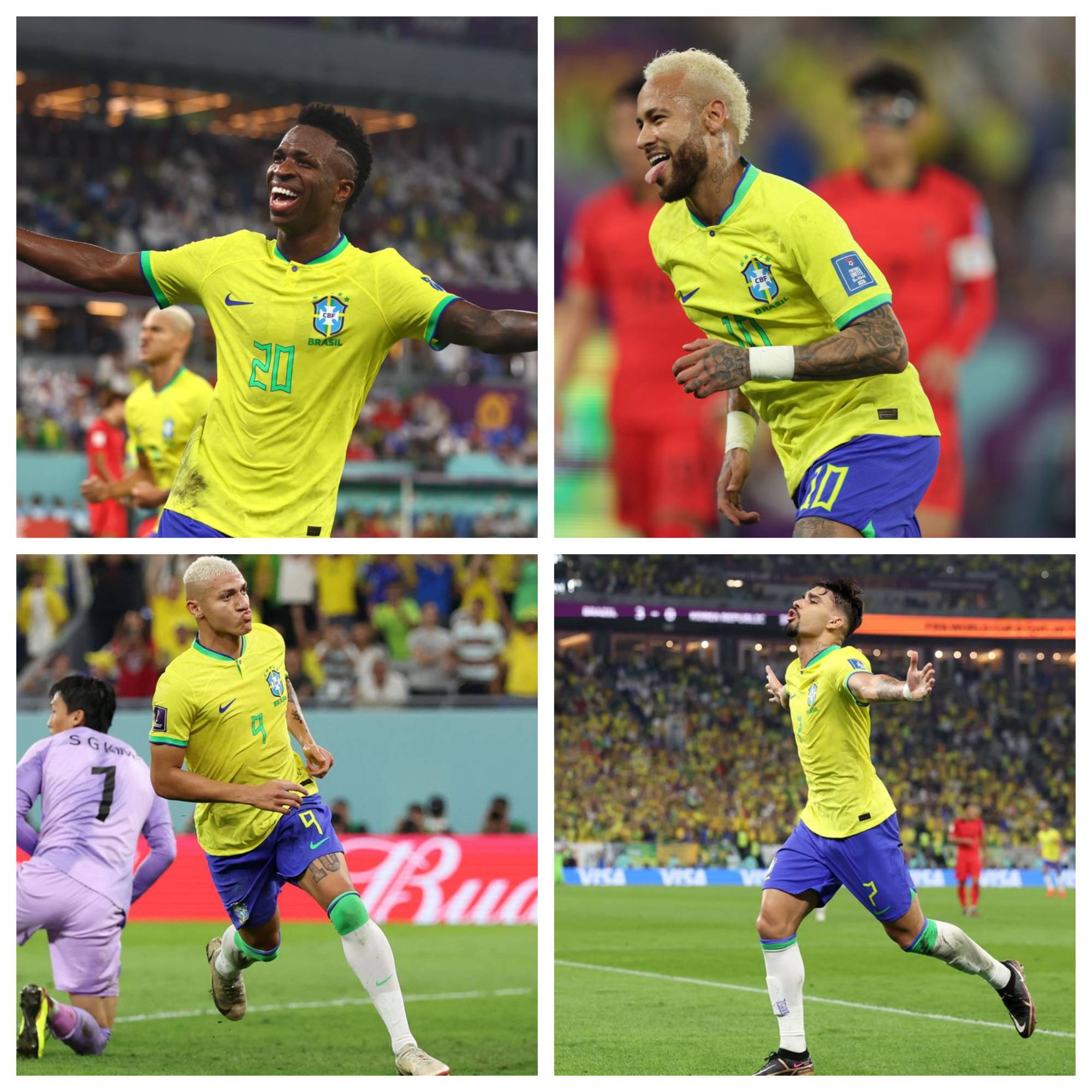Brasil goleia Coreia e avança para as quartas de final da Copa