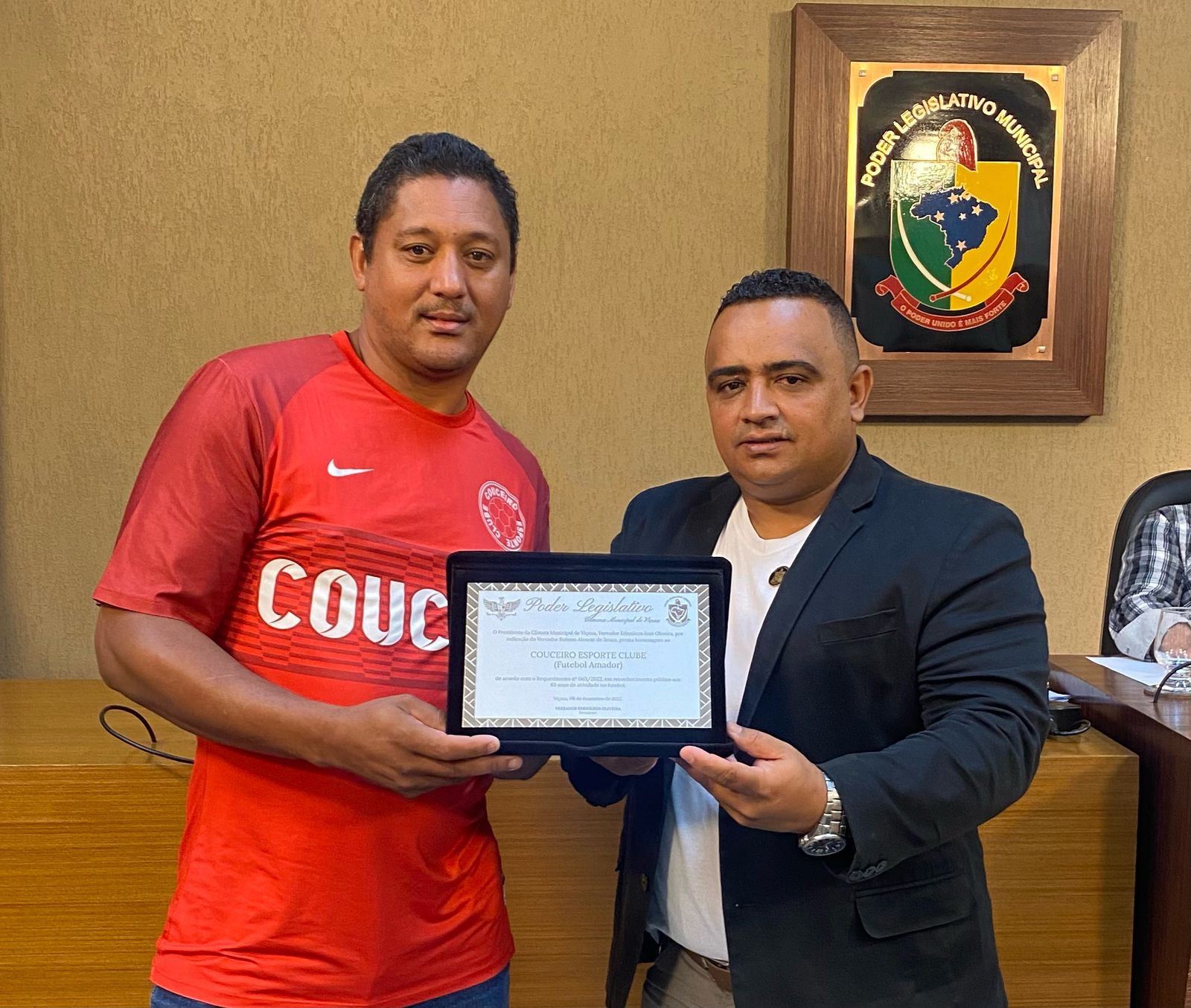 Couceiro Esporte Clube recebe homenagem na Câmara