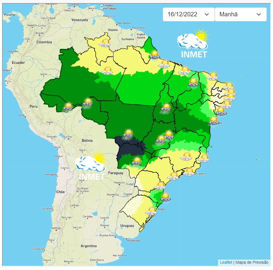 Previsão do tempo para Viçosa e região nesta sexta-feira (16/12)
