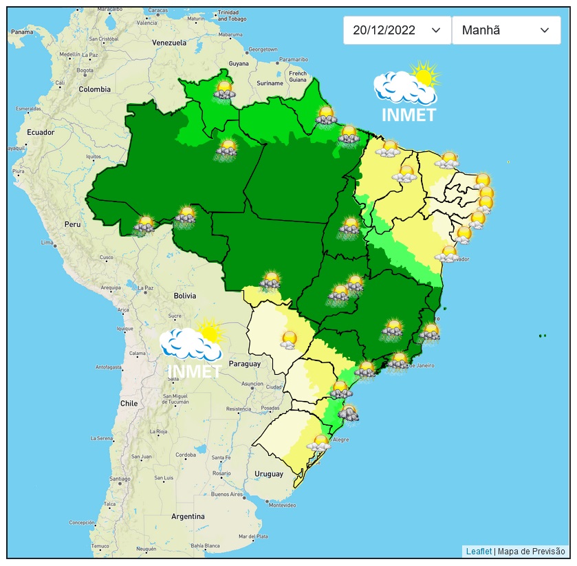 Previsão do tempo para Viçosa e região nesta terça-feira (20/12)