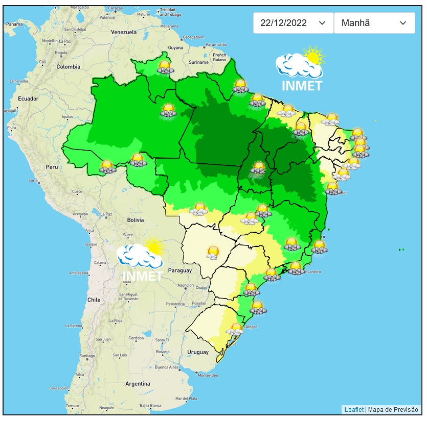 Previsão do tempo para Viçosa e região nesta quinta-feira (22/12)