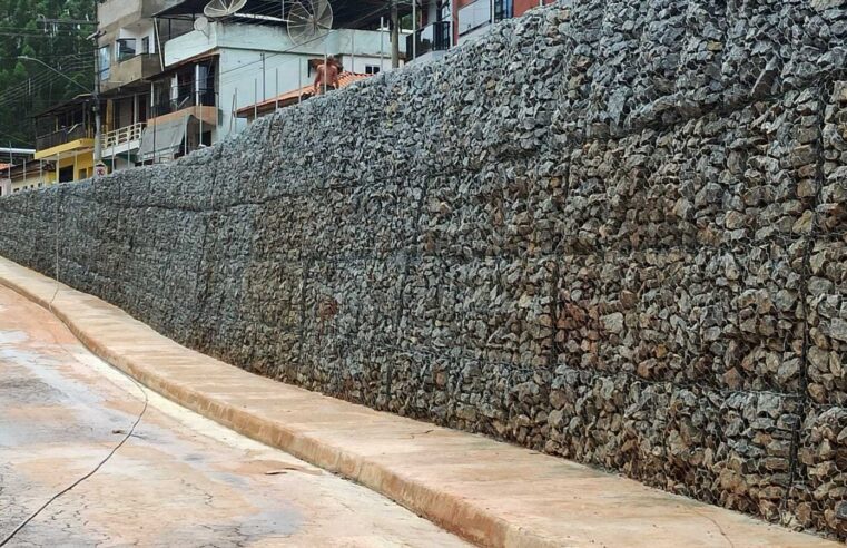 Muro de gabião em Cachoeirinha está quase pronto