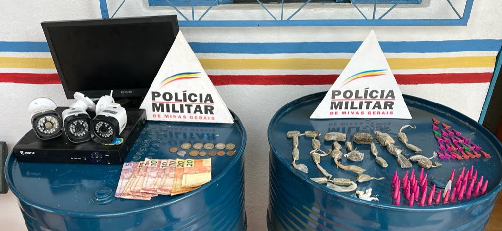 Em São Geraldo, dois são presos por tráfico de drogas