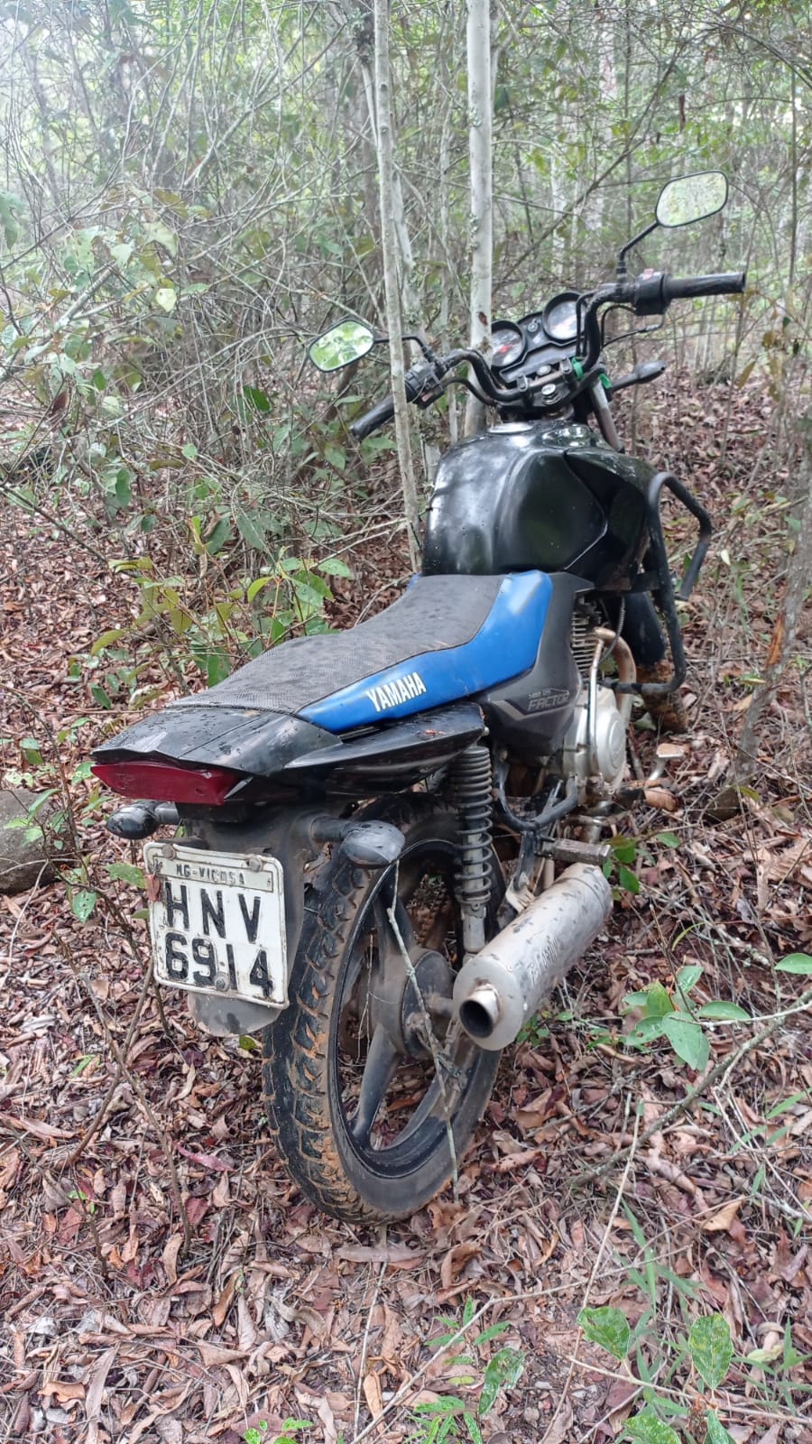 Moto furtada na última semana é encontrada no Morro do Pintinho