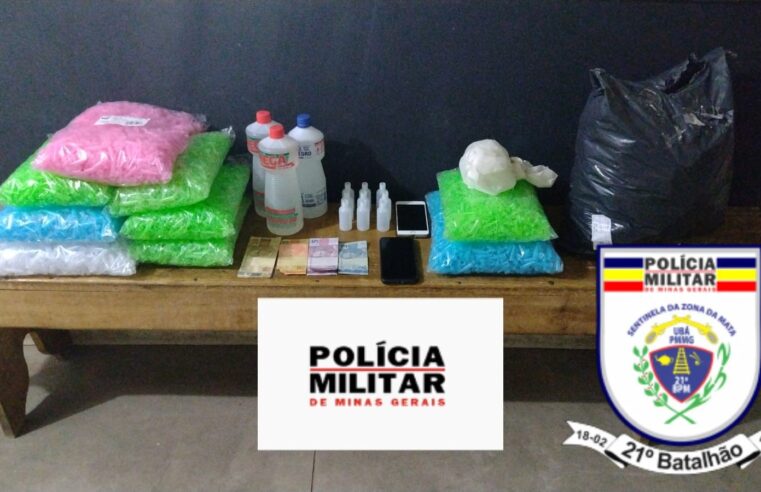Ubá: Polícia Militar prende três homens por tráfico