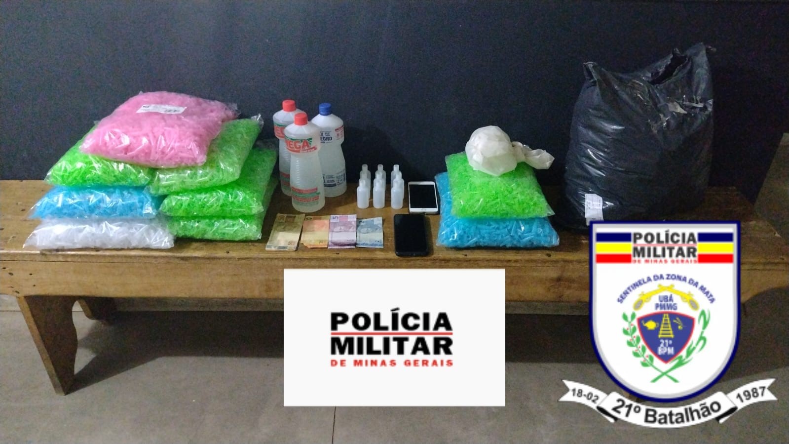 Ubá: Polícia Militar prende três homens por tráfico