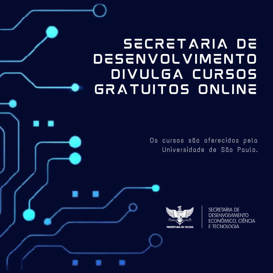 Secretaria de Desenvolvimento anuncia cursos online gratuitos