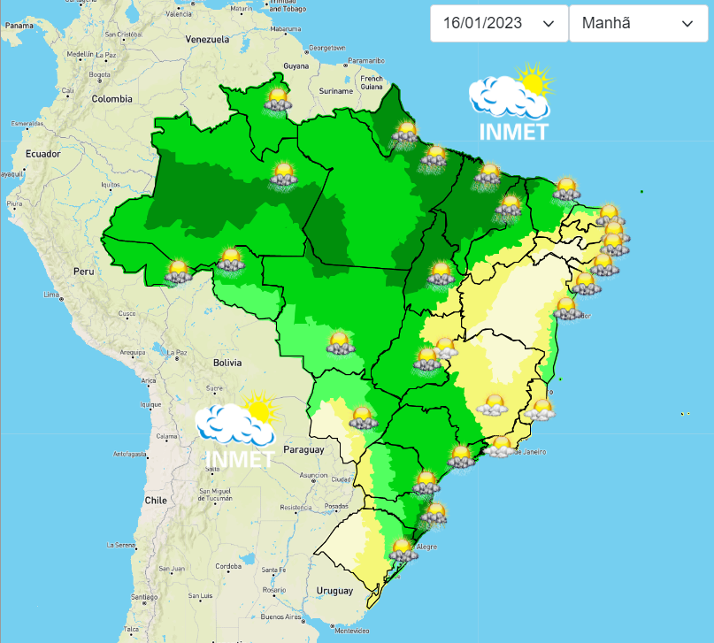Previsão do tempo para Viçosa e região nesta segunda-feira, 16/1