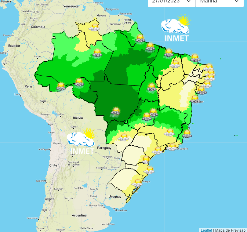 Previsão do tempo para Viçosa e região nesta sexta-feira, 27/1