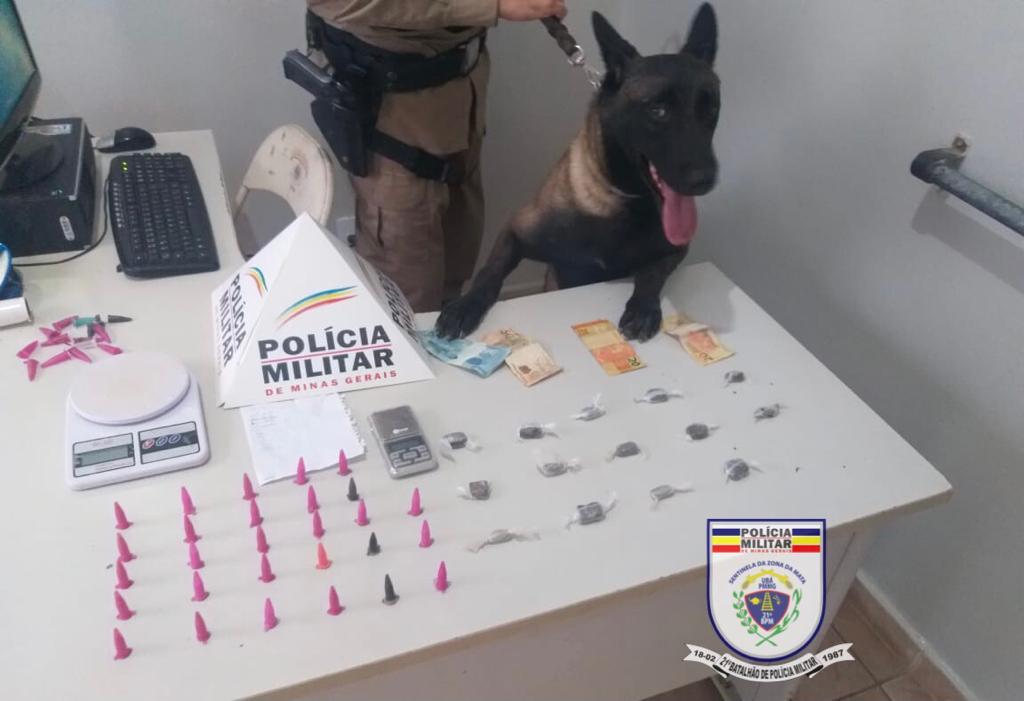 Polícia Militar de Ubá apreende drogas no bairro Planalto