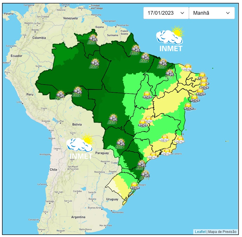 Previsão do tempo para Viçosa e região nesta terça-feira, 17/1