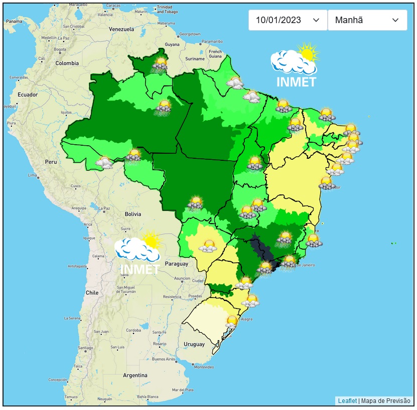 Previsão do tempo para Viçosa e região nesta terça-feira (10/1)