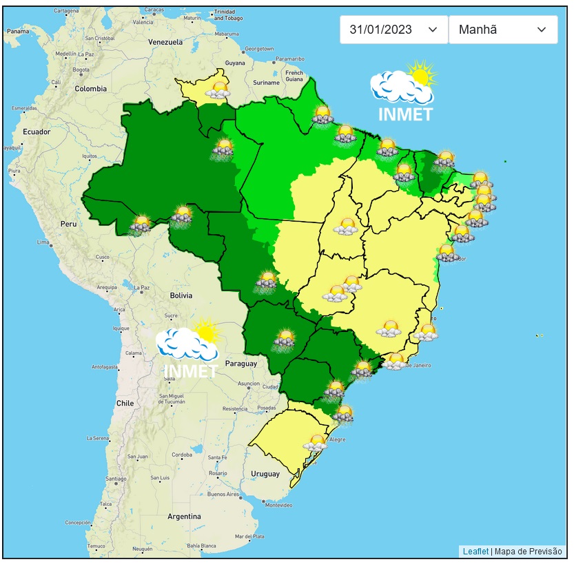 Previsão do tempo para Viçosa e região nesta terça-feira, 31/1