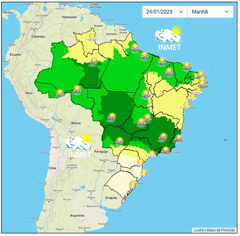 Previsão do tempo para Viçosa e região nesta terça-feira, 24/1
