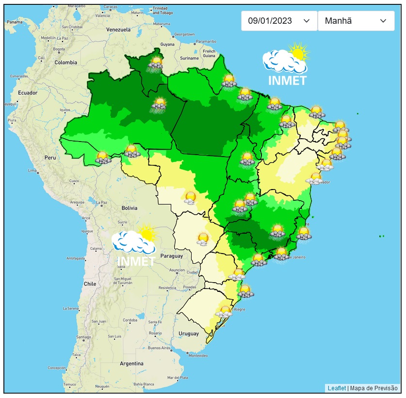 Previsão do tempo para Viçosa e região nesta segunda-feira (9/1)