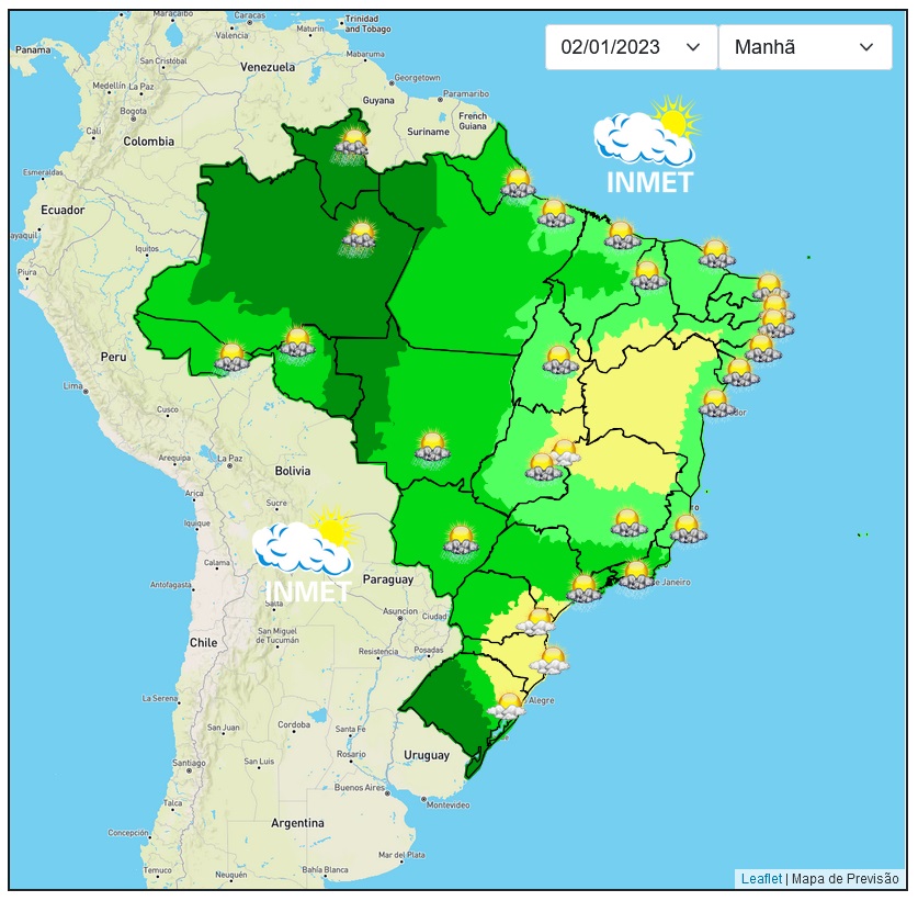 Previsão do tempo para Viçosa e região nesta segunda-feira (2/1)