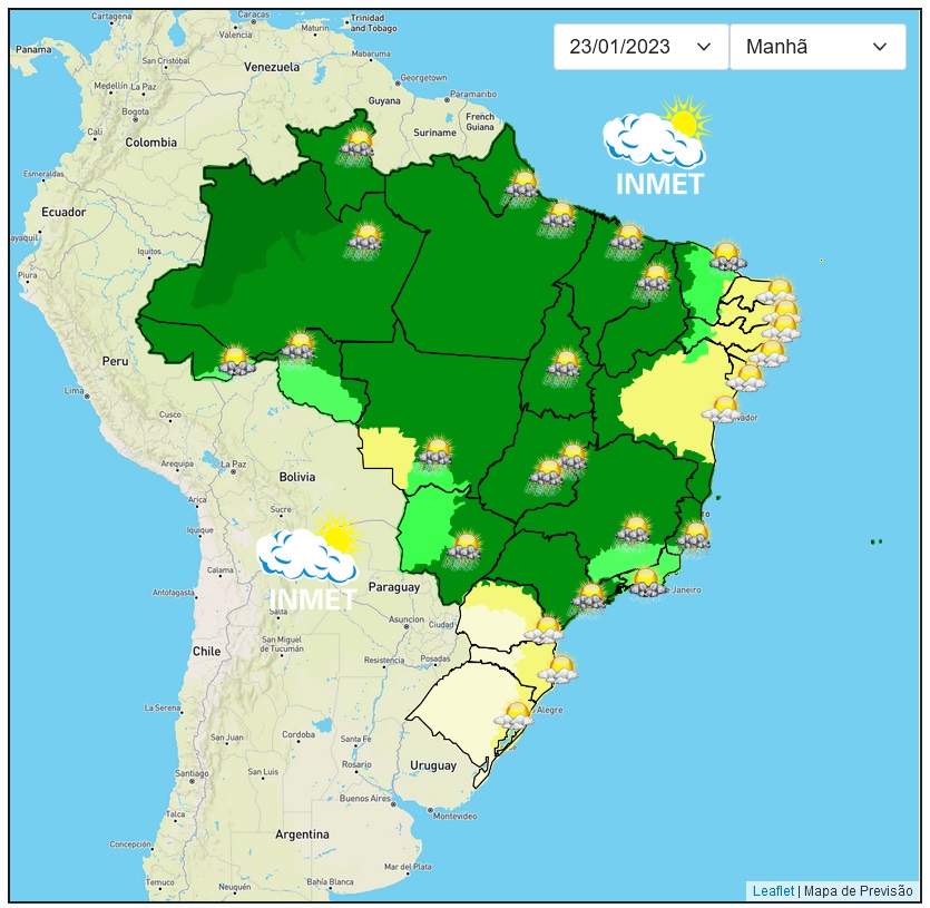 Previsão do tempo para Viçosa e região nesta segunda-feira, 23/1