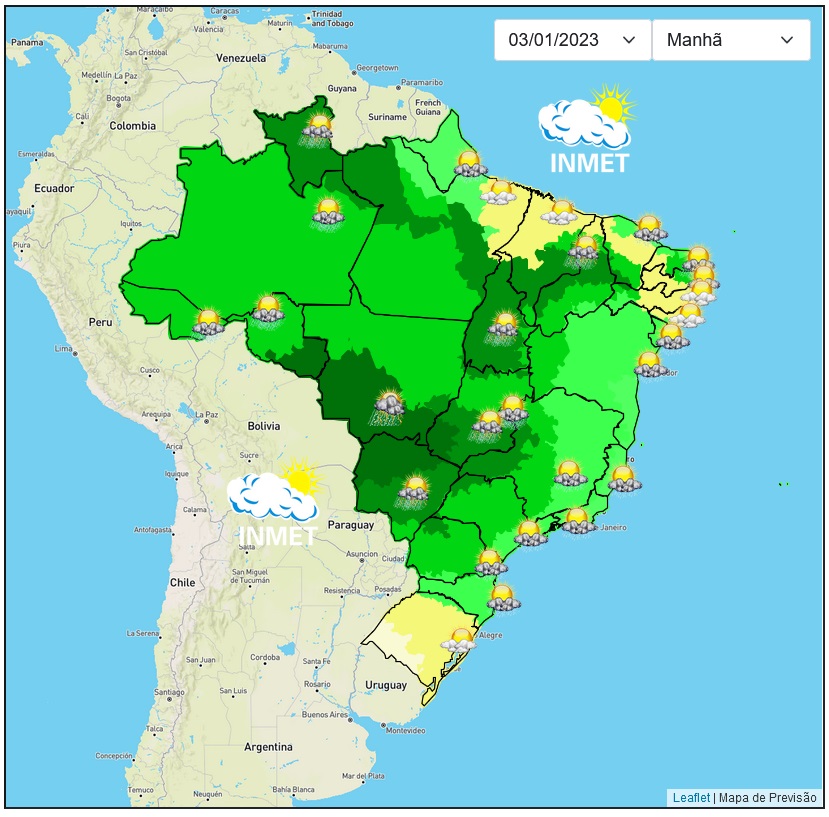 Previsão do tempo para Viçosa e região nesta terça-feira (3/1)