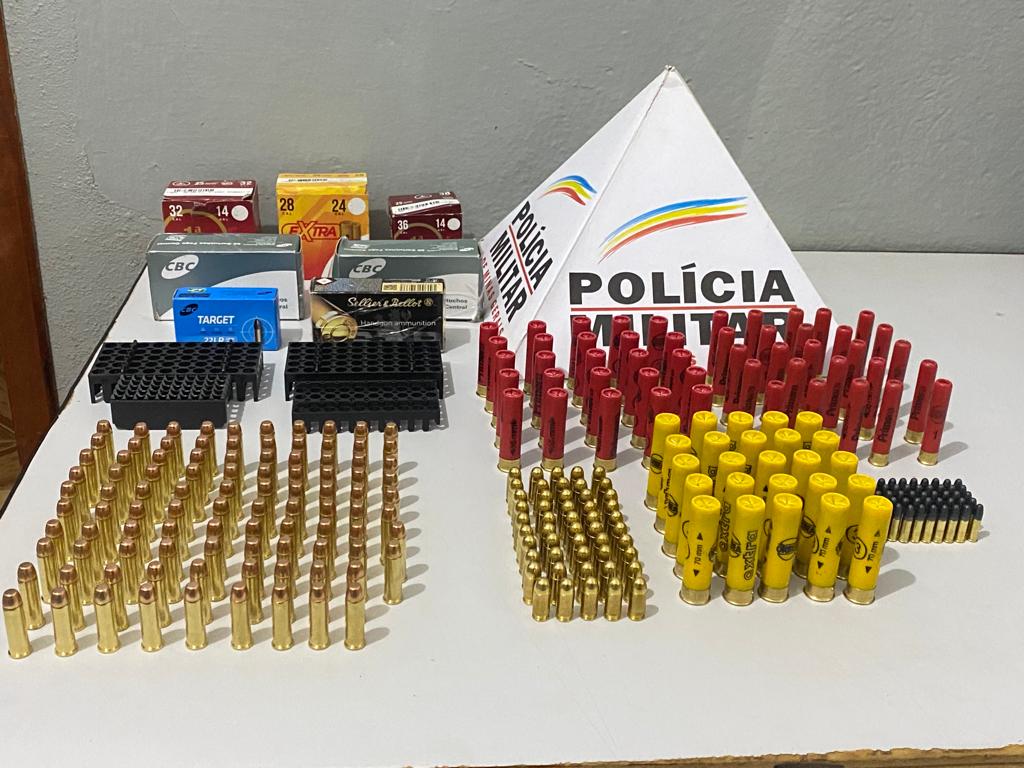 Região: homem é preso com 273 munições de seis calibres diferentes