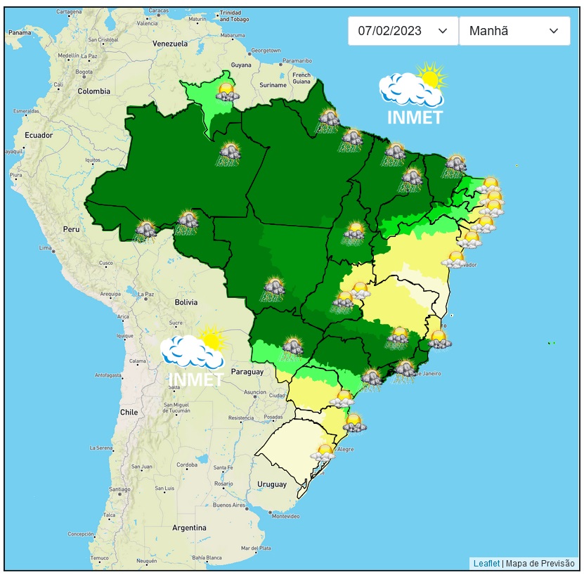 Previsão do tempo para Viçosa e região nesta terça-feira 7/2