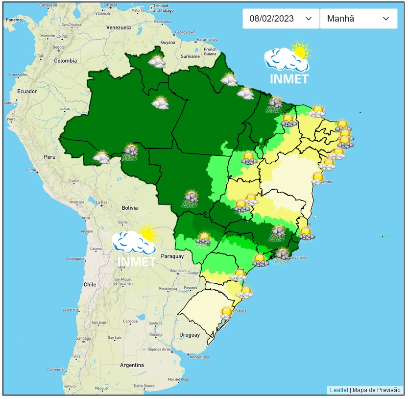 Previsão do tempo para Viçosa e região nesta quarta-feira 8/2