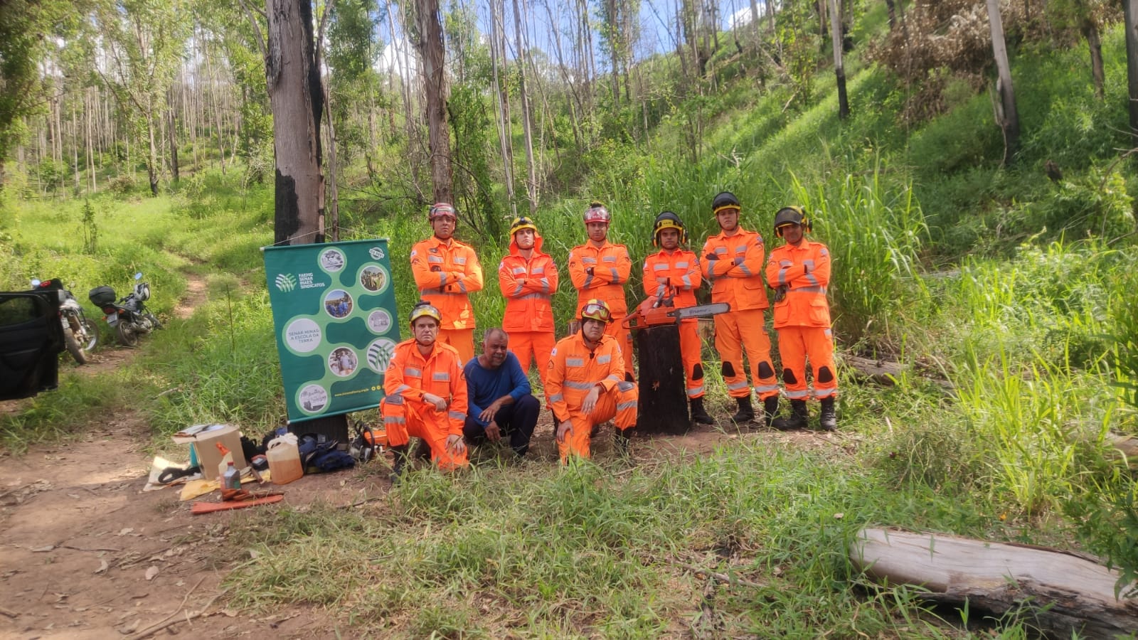 Bombeiros fazem curso sobre manuseio seguro de motosserras