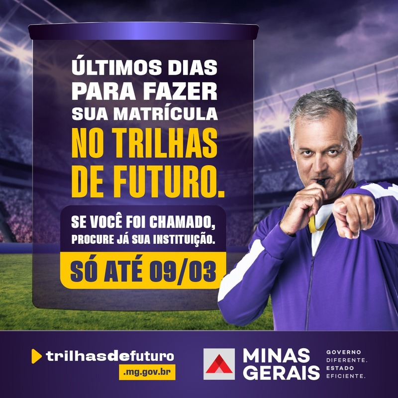 Termina hoje (9) o prazo para confirmar matrícula no Trilhas de Futuro