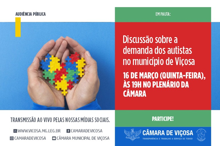 Viçosa: Audiência Pública sobre demanda dos autistas será hoje (16)