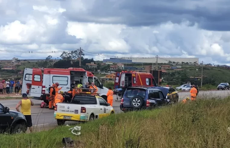 BR-040: Pneu de caminhão se solta e atinge crianças que seguiam para Ubá