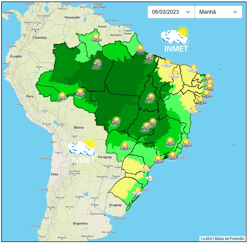 Previsão do tempo para Viçosa e região nesta quarta-feira, 8/3