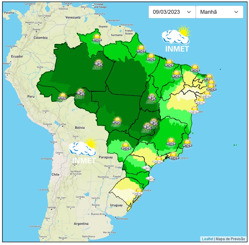 Previsão do tempo para Viçosa e região nesta quinta-feira, 9/3