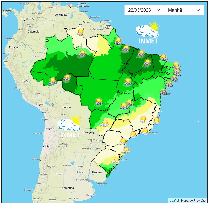 Previsão do tempo para Viçosa e região nesta quarta-feira, 22/3