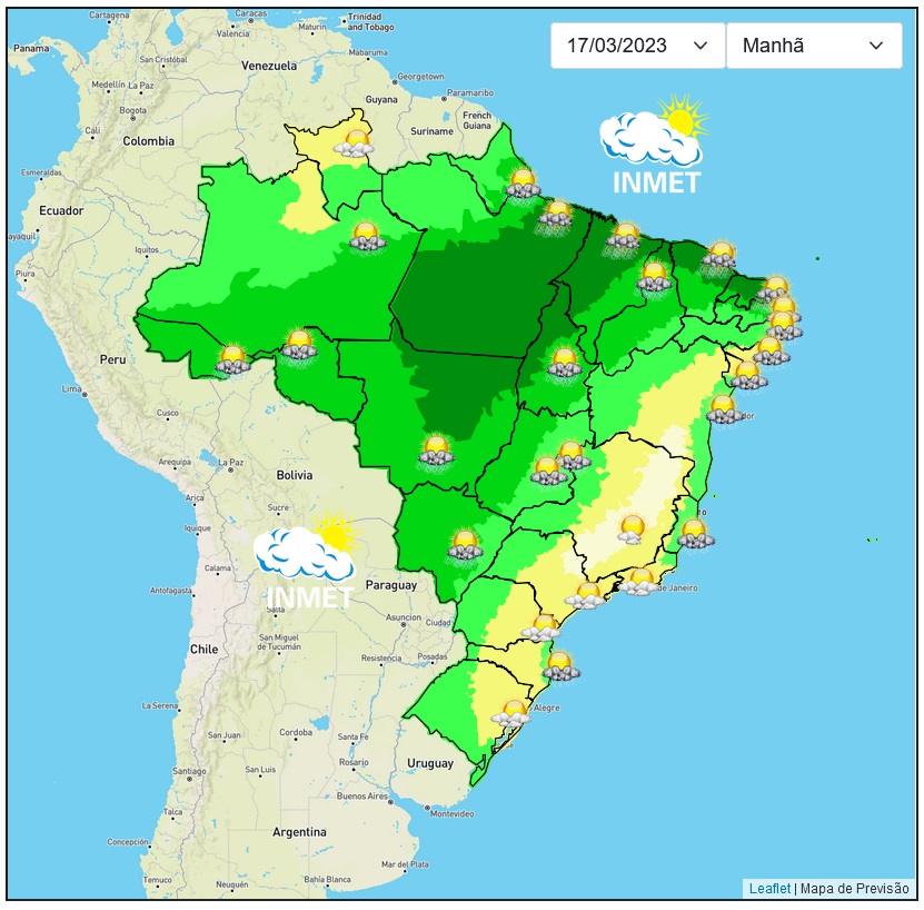 Previsão do tempo para Minas Gerais, nesta sexta-feira, 17/3