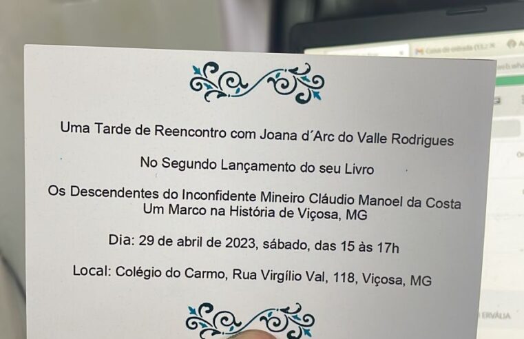 Escritora viçosense faz lançamento de livro no próximo sábado, 29