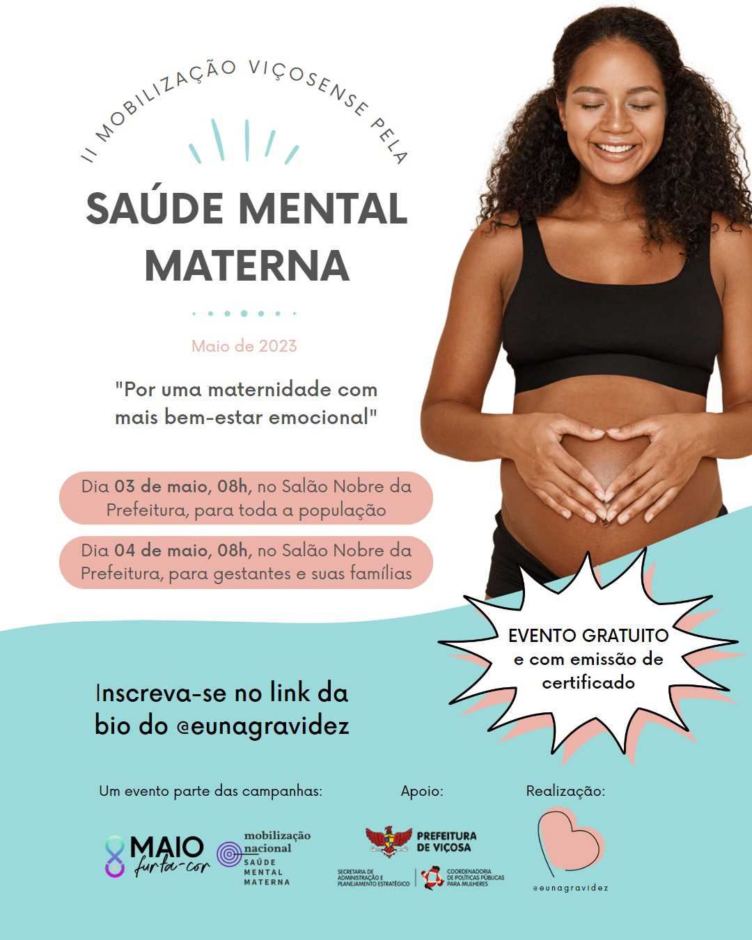 PMV promoverá evento sobre saúde mental materna em maio