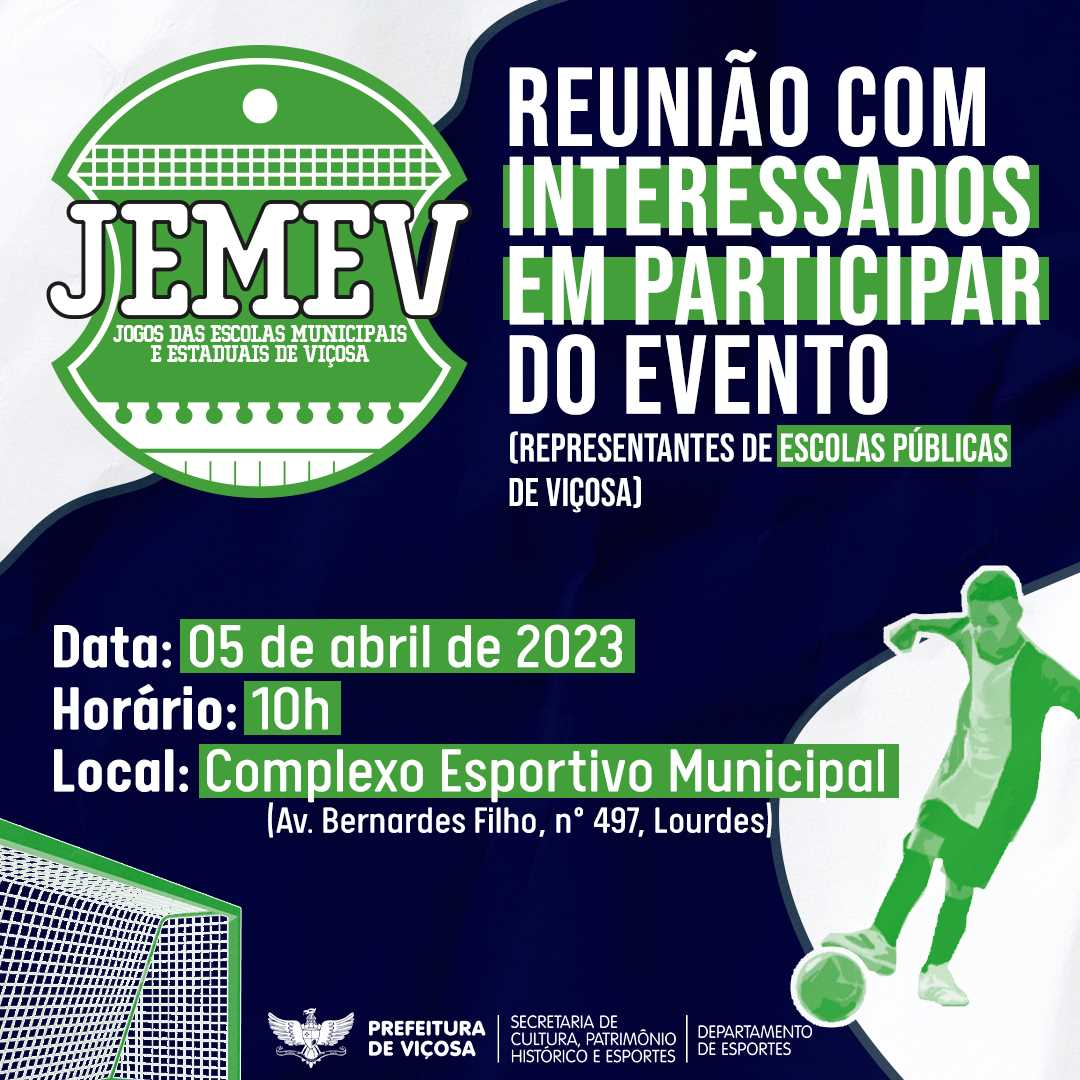 Reunião sobre o JEMEV ocorrerá nesta quarta, 5