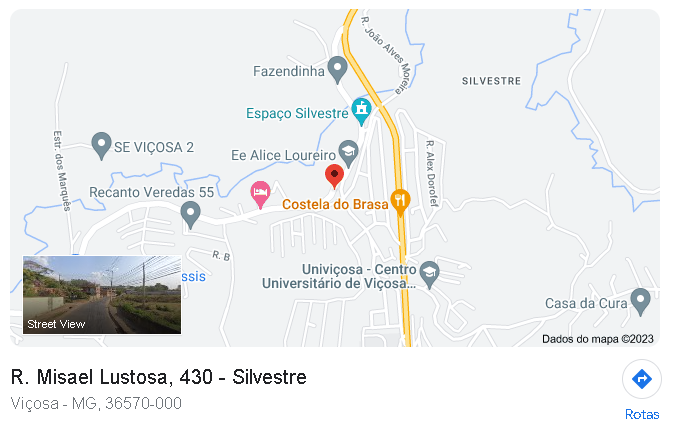 LOCALIZAÇÃO DA CRECHE DO SILVESTRE. Imagem: Google/Reprodução